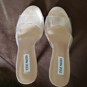 Cute Clear Steve Madden Sandals Size 8.5